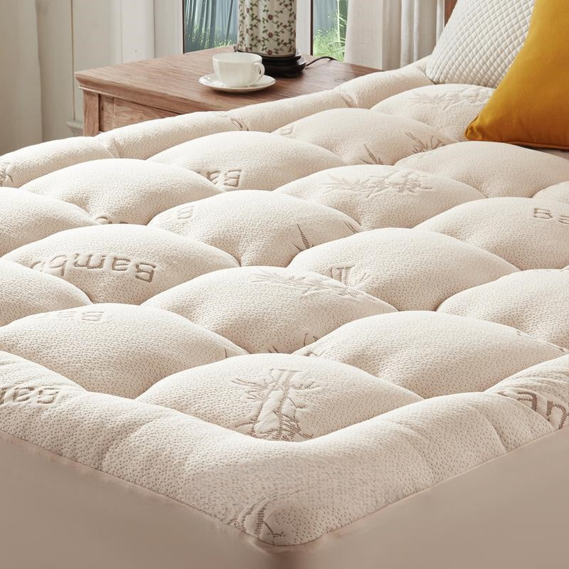 Thicken Bedding Fitted Sheet, Fluffy Pillow Top Pad,Cooling Comfortable Mattress Cover