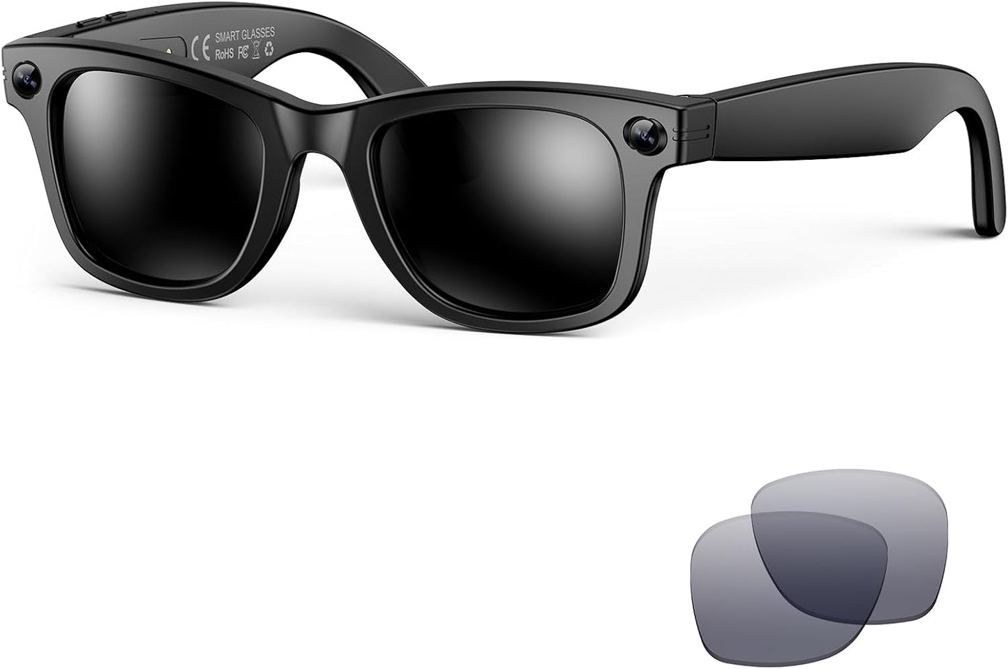 Smart AI Camera Glasses with 8MP Photochromic Lenses