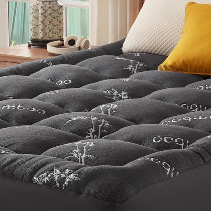 Thicken Bedding Fitted Sheet, Fluffy Pillow Top Pad,Cooling Comfortable Mattress Cover