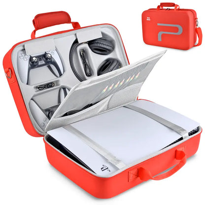 Hard Shell Carrying Case for PS5, Shockproof Travel Bag for Console & Accessories