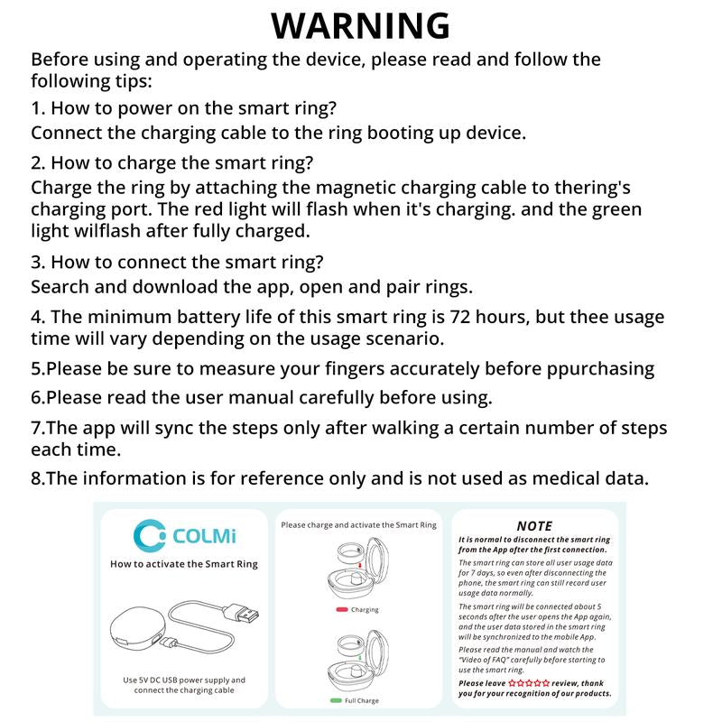 R10 Temperature Smart Fitness Ring, 5ATM Waterproof Durable Fitness Tracker for Women & Men